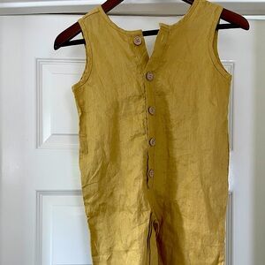 (Rose Sky) yellow linen romper